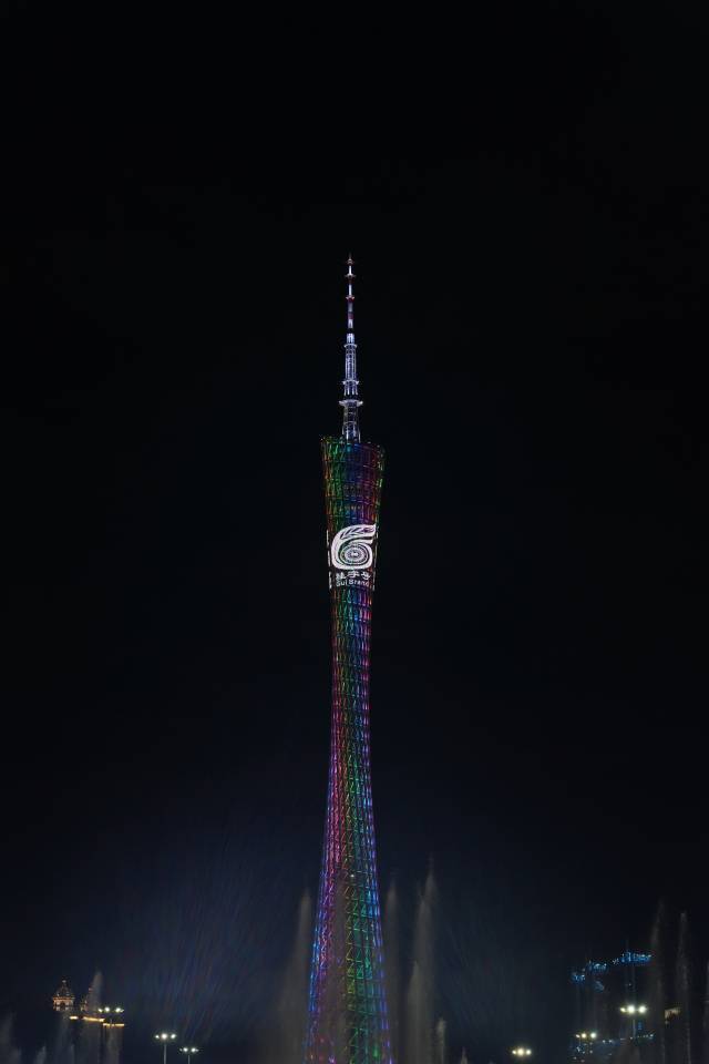 羊城地标——广州塔为“桂字号”农业品牌点亮。 羊城地标——广州塔为“桂字号”农业品牌点亮。