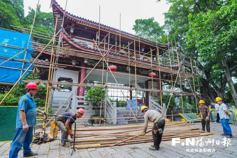 乌山历史风貌区亭廊修缮启动 乌山历史风貌区亭廊修缮启动